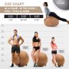 Exercise Ball 65cm/26in, Tan Mirco Plush Soft Cover with Manaul Pump For Yoga, Pilates, Fitness Balance Stability, Office Ball Chair Seat. Soft & Slip Resistant, Pro Guide view 2