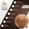 Exercise Ball 65cm/26in, Tan Mirco Plush Soft Cover with Manaul Pump For Yoga, Pilates, Fitness Balance Stability, Office Ball Chair Seat. Soft & Slip Resistant, Pro Guide view 3