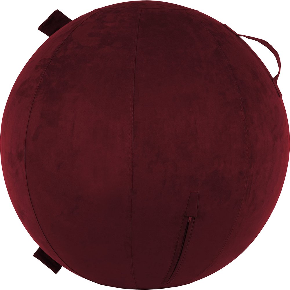 Exercise Ball Case Cover Only - 85cm/40in, Arizona Maroon Microsuede Leather Cover For Yoga, Pilates, Fitness Balance Stability, Office Ball Chair Seat. Soft & Slip Resistant, Pro Guide