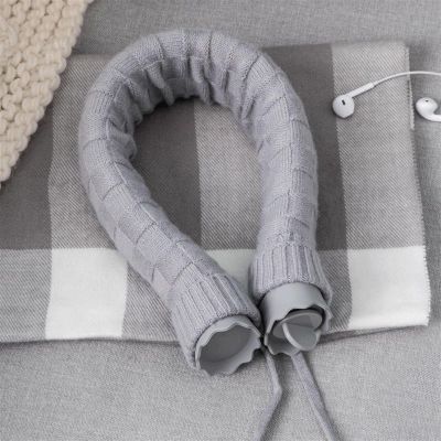 XTYPE Shape Hot Water Bag Silicone Bottle Neck Hand Warmer Heater Knitted Cover Water Storage Bags Keep Warm Smart (Color : Grey)