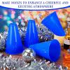Woanger 24 Pieces Cheer Megaphone for Sports Cheers Party Noisemaker Plastic Megaphone for Sports Match Activities(Blue) view 3