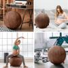 Exercise Ball 65cm/26in, Chocolate Mirco Plush Soft Cover with Manaul Pump For Yoga, Pilates, Fitness Balance Stability, Office Ball Chair Seat. Soft & Slip Resistant, Pro Guide view 4