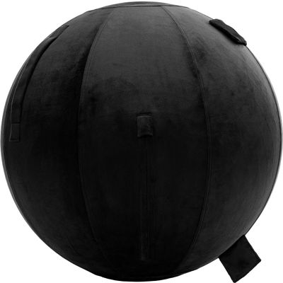 Husband Pillow Exercise Ball Case Cover Only - 65cm/26in, Black Mirco Plush Soft Cover for Yoga, Pilates, Fitness Balance Stability, Office Ball Chair Seat. Soft & Slip Resistant, Pro Guide