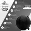 Husband Pillow Exercise Ball Case Cover Only - 65cm/26in, Black Mirco Plush Soft Cover for Yoga, Pilates, Fitness Balance Stability, Office Ball Chair Seat. Soft & Slip Resistant, Pro Guide view 3