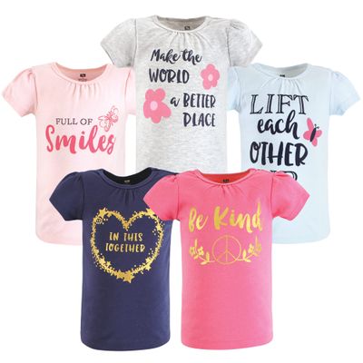 Hudson Baby Unisex Baby Short Sleeve T-Shirts, Be Kind, 18-24 Months