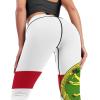 Alderney Flag Yoga Pants for Women High Waist Stretch Length Fitness Running Sports Leggings Pants XL view 2