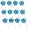 12Pack-Light blue Flower Lapel Pins Stick Brooch, Handmade Camellia Flower Boutonniere for Men Women Suit Wedding Party view 1
