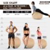 Husband Pillow Exercise Ball Case Cover Only - 85cm/40in, Cowboy Taupe Microsuede Leather Cover for Yoga, Pilates, Fitness Balance Stability, Office Ball Chair Seat. Soft & Slip Resistant, Pro Guide view 2