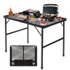 Grovind Folding Grill Table Camping Table with Mesh Desktop, Lightweight 3 FT Metal Table for Outside, Height Adjustable Portable Grill Tables for Camping, Picnic, Beach and BBQ, RV view 1