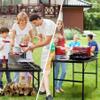 Grovind Folding Grill Table Camping Table with Mesh Desktop, Lightweight 3 FT Metal Table for Outside, Height Adjustable Portable Grill Tables for Camping, Picnic, Beach and BBQ, RV view 3