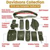 Davi Collection 10 in 1 Tactical Duty Belt,Security Military Belt with Pouches,Rig police Molded Pouches Kit Tactical Security Guard Belt,Army Green view 3