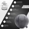 Husband Pillow Exercise Ball Case Cover Only - 65cm/26in, Dark Grey Mirco Plush Soft Cover for Yoga, Pilates, Fitness Balance Stability, Office Ball Chair Seat. Soft & Slip Resistant, Pro Guide view 3