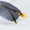 b behover. Sunglasses detail with feline leopard gold unique bow hip hop, Brown, One size view 2