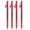 4 Pack Tent Stakes, Heavy Duty Aluminum Ground Pegs Ultralight Metal for Camping Tents and Canopy, Tent Spikes, Decent Stakes for Your Camping Needs (red) view 1