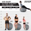 Husband Pillow Exercise Ball Case Cover Only - 85cm/40in, Iron Grey Microsuede Leather Cover for Yoga, Pilates, Fitness Balance Stability, Office Ball Chair Seat. Soft & Slip Resistant, Pro Guide view 2