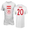 FLAURA Iran Soccer #20 Sardar World Football Fans Adult Men's Unisex T-Shirt (White, 3X-Large) view 1