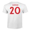 FLAURA Iran Soccer #20 Sardar World Football Fans Adult Men's Unisex T-Shirt (White, 3X-Large) view 3
