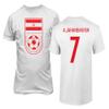 FLAURA Iran Soccer #7 Jahanbakhsh World Football Fans Adult Men's Unisex T-Shirt (White, 5X-Large) view 1