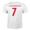 FLAURA Iran Soccer #7 Jahanbakhsh World Football Fans Adult Men's Unisex T-Shirt (White, 5X-Large) view 3