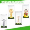 Mudder Baseball Display Case and Wood Stand Acrylic Baseball Holder Acrylic Box with Grass Pad for Ball Display Mini Wooden Bat Showcase Holders for Memorabilia Autograph Ball(2 Packs) view 3