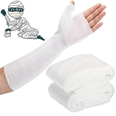 Nuanchu Tubular Stockinette Tubing Cotton Stockinette for Pre Wrap Use Elastic Arm Cast for Cosplay Arm Wrist Thumb Tubing Soft Wrist Wraps(10 Pcs,3.14 x 11.8 Inch)