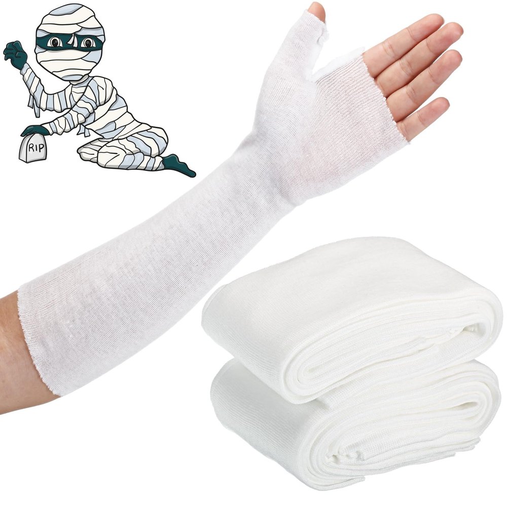 Nuanchu Tubular Stockinette Tubing Cotton Stockinette for Pre Wrap Use Elastic Arm Cast for Cosplay Arm Wrist Thumb Tubing Soft Wrist Wraps(10 Pcs,3.14 x 11.8 Inch)