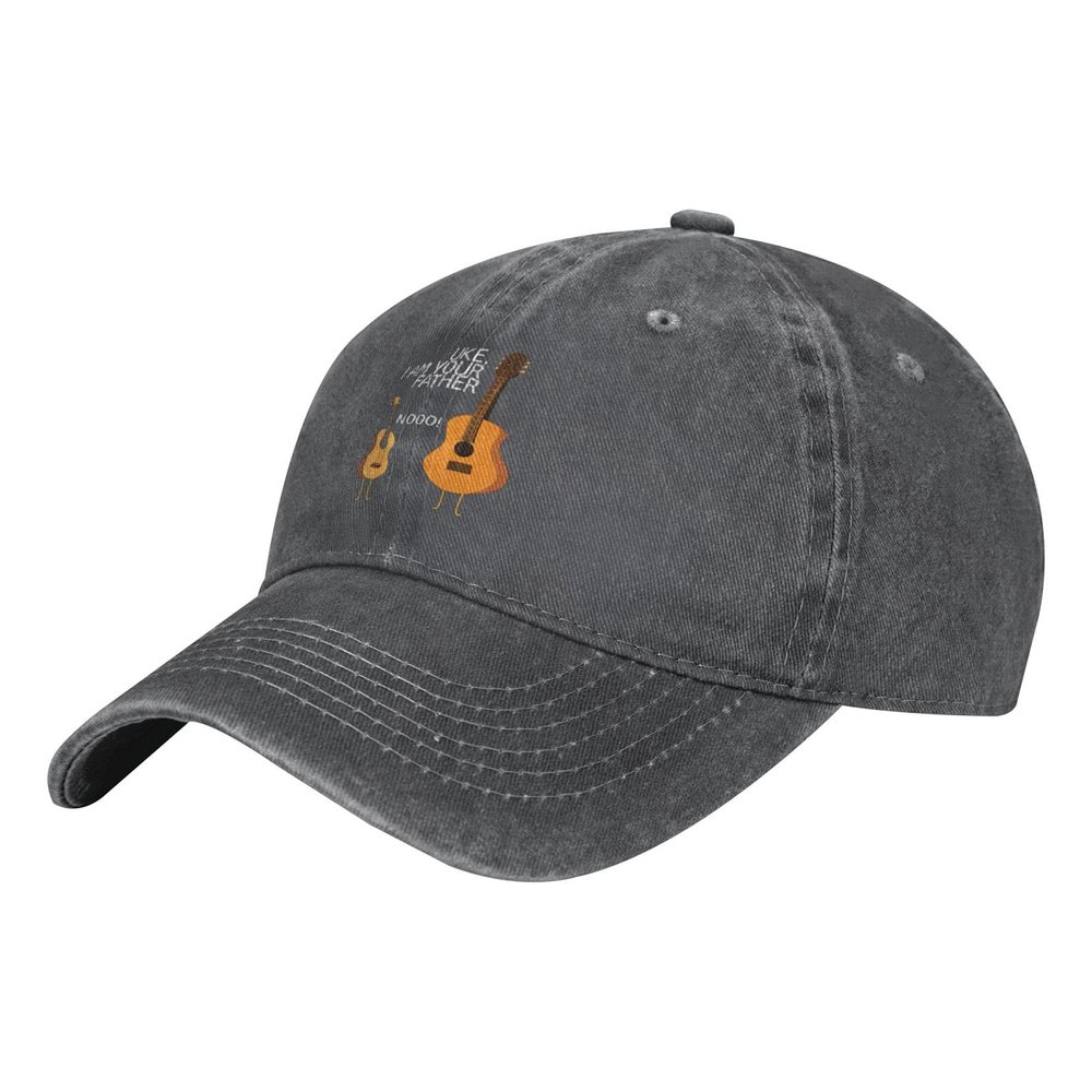 Uke I Am Your Father Ukulele Guitar Music Cowboy Hats Unisex Adjustable Baseball Caps Black