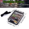 32/40/60/68pcs Fishing Flies Set Dry Wet Flies Nymphs, Streamers, Wooly Buggers, Terrestrials, Insect Lure Set (32pcs Assorted Flies in Fly Box) view 3