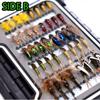 32/40/60/68pcs Fishing Flies Set Dry Wet Flies Nymphs, Streamers, Wooly Buggers, Terrestrials, Insect Lure Set (72pcs Assorted Flies in Fly Box) view 3