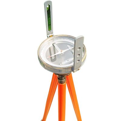 Calif International Prismatic Compass with Aluminum Adjustable Tripod Stand Brass Mix Survey Works