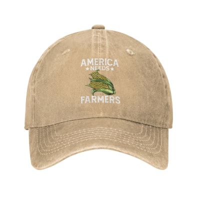 American Farmer Cap America Needs Farmers Hat Men Dad Hat Vintage Cap Natural