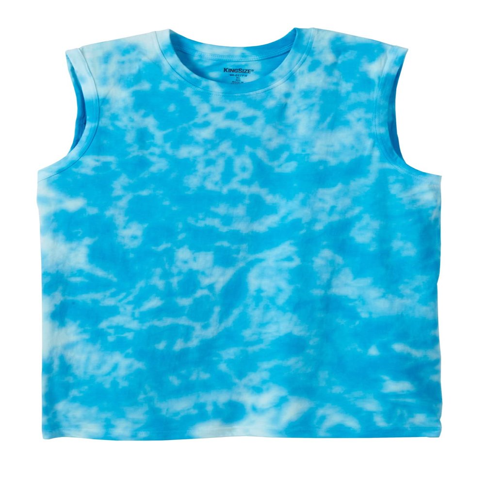 KingSize Men's Big & Tall Shrink-Less Lightweight Muscle T-Shirt - 8XL, Royal Blue Marble