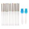 Stainless Steel Handheld Fondue Sticks , 12pcs Fondue Forks , 24cm Meat Sticks with Heat Resistant Handle for Cheese Chocolate Fondue Roast Marshmallows Meat , Fondue Forks Fruit Forks Fondue Sticks view 1