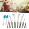 Stainless Steel Handheld Fondue Sticks , 12pcs Fondue Forks , 24cm Meat Sticks with Heat Resistant Handle for Cheese Chocolate Fondue Roast Marshmallows Meat , Fondue Forks Fruit Forks Fondue Sticks view 3
