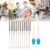 Stainless Steel Handheld Fondue Sticks , 12pcs Fondue Forks , 24cm Meat Sticks with Heat Resistant Handle for Cheese Chocolate Fondue Roast Marshmallows Meat , Fondue Forks Fruit Forks Fondue Sticks view 4