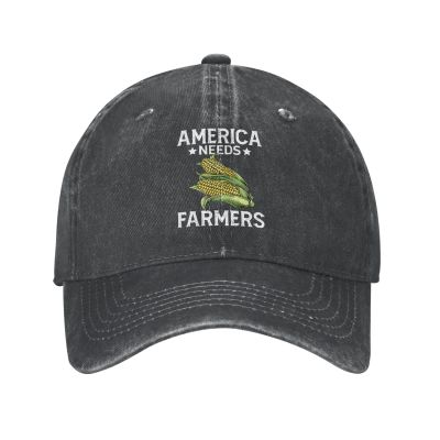 American Farmer Cap America Needs Farmers Hat Men Dad Hat Vintage Cap Black