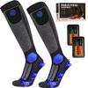 Heated Socks, Thermal Heated Socks for Men, Foot Warmers Cotton Socks for Cycling Camping Hiking Skiing Blue M