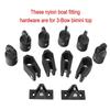 CUREOL 12 PCS Universal Boat Nylon Fittings Hardware Set Black Fits 3 Bow Bimini Top Lightweight and Durable Yacht Accessories (Color : for 25.4mm) view 2