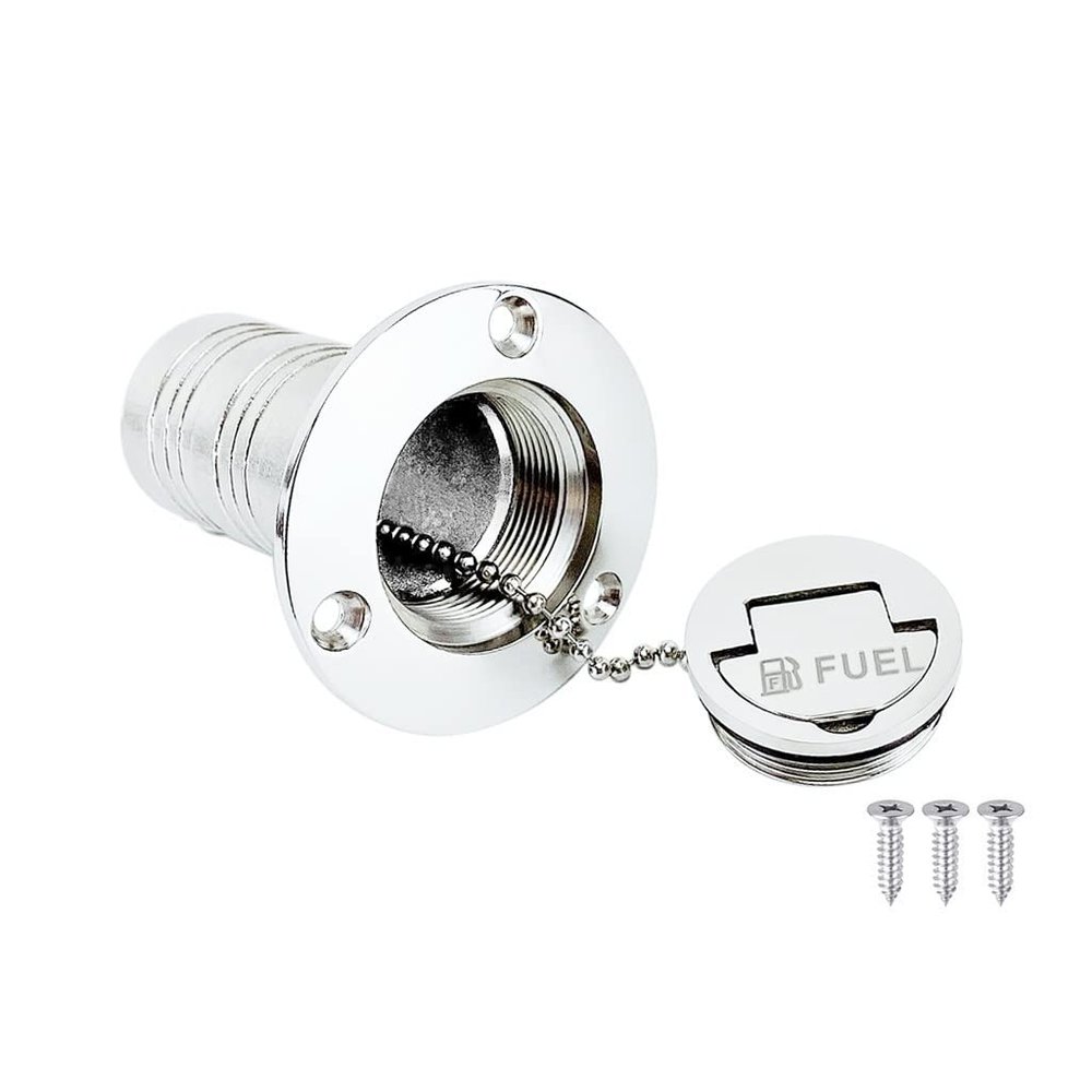 CUREOL 1.5" 38mm Deck Filler Fill Fuel Gas Diesel Water Waste Stainless Steel 316 Keyless Cap Boat Hardware Accessories Socket Yacht (Size : Waste)