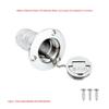 CUREOL 1.5" 38mm Deck Filler Fill Fuel Gas Diesel Water Waste Stainless Steel 316 Keyless Cap Boat Hardware Accessories Socket Yacht (Size : Waste) view 4