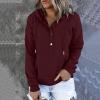 PBNBP Fall Winter Dressy Hoodies for Teen Girls Pullover Kangaroo Pockets Hooded Long Sleeve Tops Buttons Solid Color Loose Fit Daily Wear Sweatshirts Sudaderas view 2