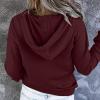 PBNBP Fall Winter Dressy Hoodies for Teen Girls Pullover Kangaroo Pockets Hooded Long Sleeve Tops Buttons Solid Color Loose Fit Daily Wear Sweatshirts Sudaderas view 3