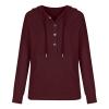 PBNBP Fall Winter Dressy Hoodies for Teen Girls Pullover Kangaroo Pockets Hooded Long Sleeve Tops Buttons Solid Color Loose Fit Daily Wear Sweatshirts Sudaderas view 4