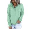 PBNBP Hooded Solid Color Hoodies for Teen Girls Pullover Kangaroo Pockets Daily Wear Fall Winter Long Sleeve Tops Buttons Loose Fit Fashion Sweatshirts Sudaderas view 1