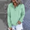 PBNBP Hooded Solid Color Hoodies for Teen Girls Pullover Kangaroo Pockets Daily Wear Fall Winter Long Sleeve Tops Buttons Loose Fit Fashion Sweatshirts Sudaderas view 2