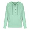 PBNBP Hooded Solid Color Hoodies for Teen Girls Pullover Kangaroo Pockets Daily Wear Fall Winter Long Sleeve Tops Buttons Loose Fit Fashion Sweatshirts Sudaderas view 4
