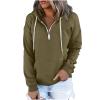 PBNBP Women's Fall Winter Fashion Hoodies Drawstring Hooded Long Sleeve Solid Color Tops Pullover Kangaroo Pockets Loose Fit Daily Wear Sweatshirts Sudaderas view 1