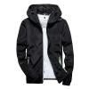 tuduoms Mens Waterproof Cycling Jacket Reflective Raincoat Windbreaker Casual Jacket Outdoor Sport Lightweight Running Jacket view 1