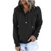PBNBP Daily Wear Fall Winter Tops for Teen Girls Kangaroo Pockets Buttons Hooded Loose Fit Sweatshirts Pullover Solid Color Long Sleeve Comfy Hoodies Sudaderas view 1