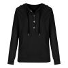 PBNBP Daily Wear Fall Winter Tops for Teen Girls Kangaroo Pockets Buttons Hooded Loose Fit Sweatshirts Pullover Solid Color Long Sleeve Comfy Hoodies Sudaderas view 4